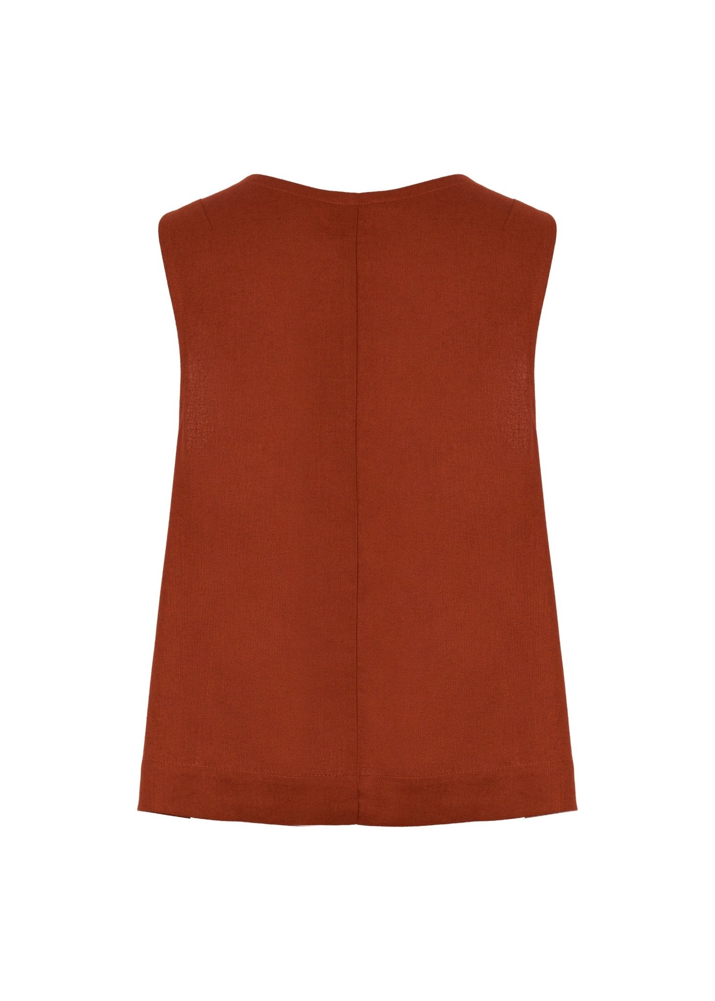 Blusa Trapecio Asimétrica sin manga bambú - Nipaestudio