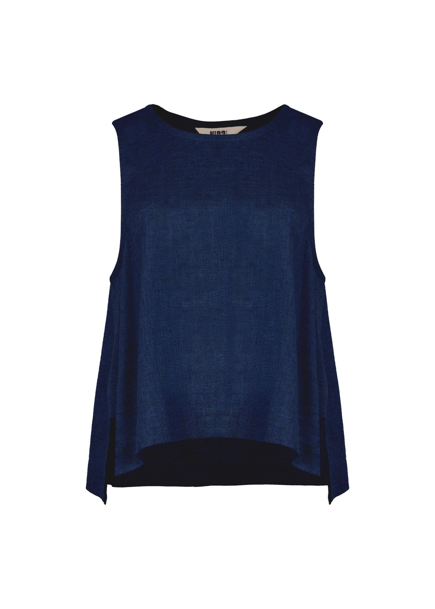 Blusa Trapecio Asimétrica sin manga bambú - Nipaestudio