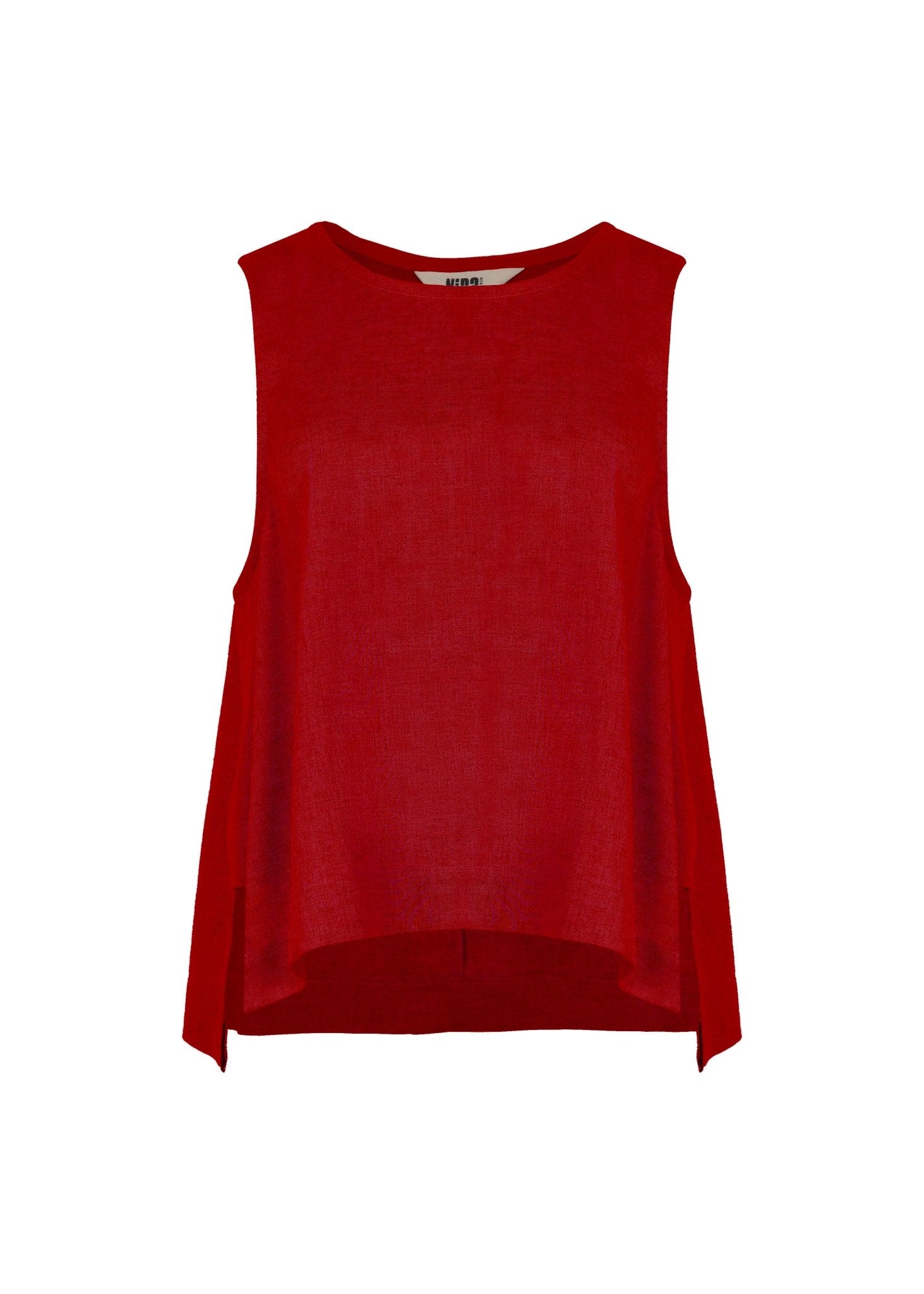 Blusa Trapecio Asimétrica sin manga bambú - Nipaestudio
