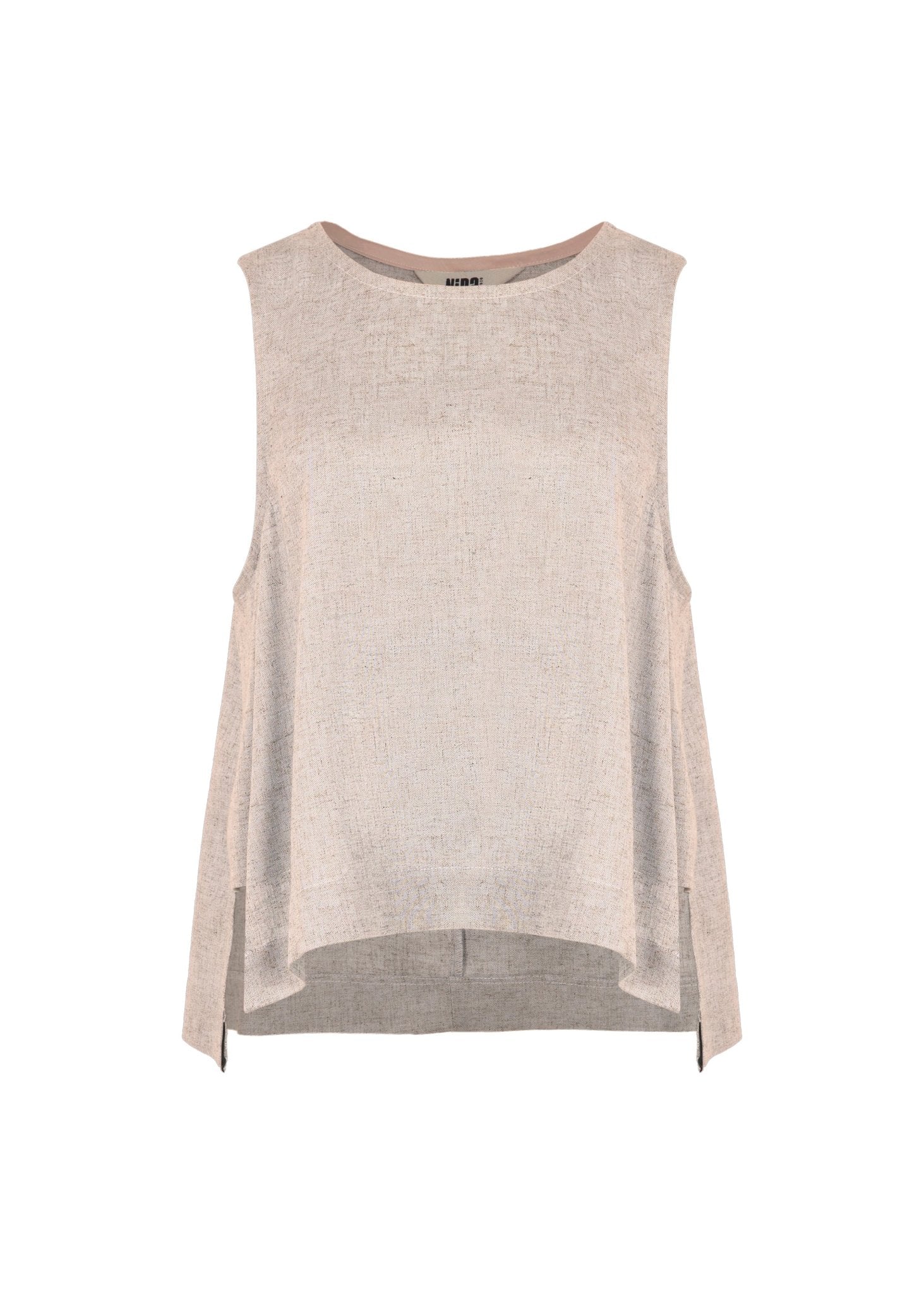 Blusa Trapecio Asimétrica sin manga bambú - Nipaestudio