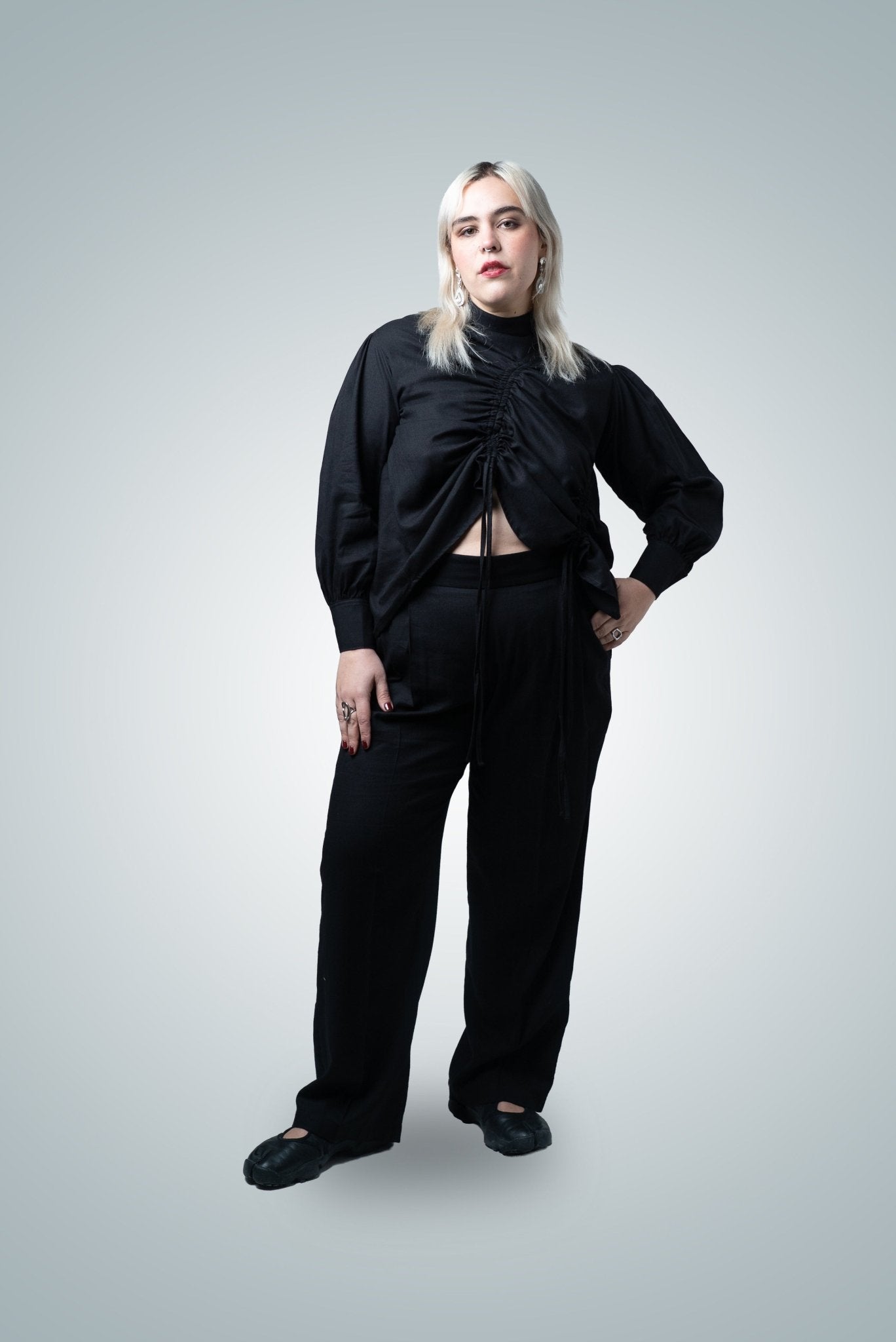 Pantalón de Pinza Recto con Bies bambú - Nipaestudio