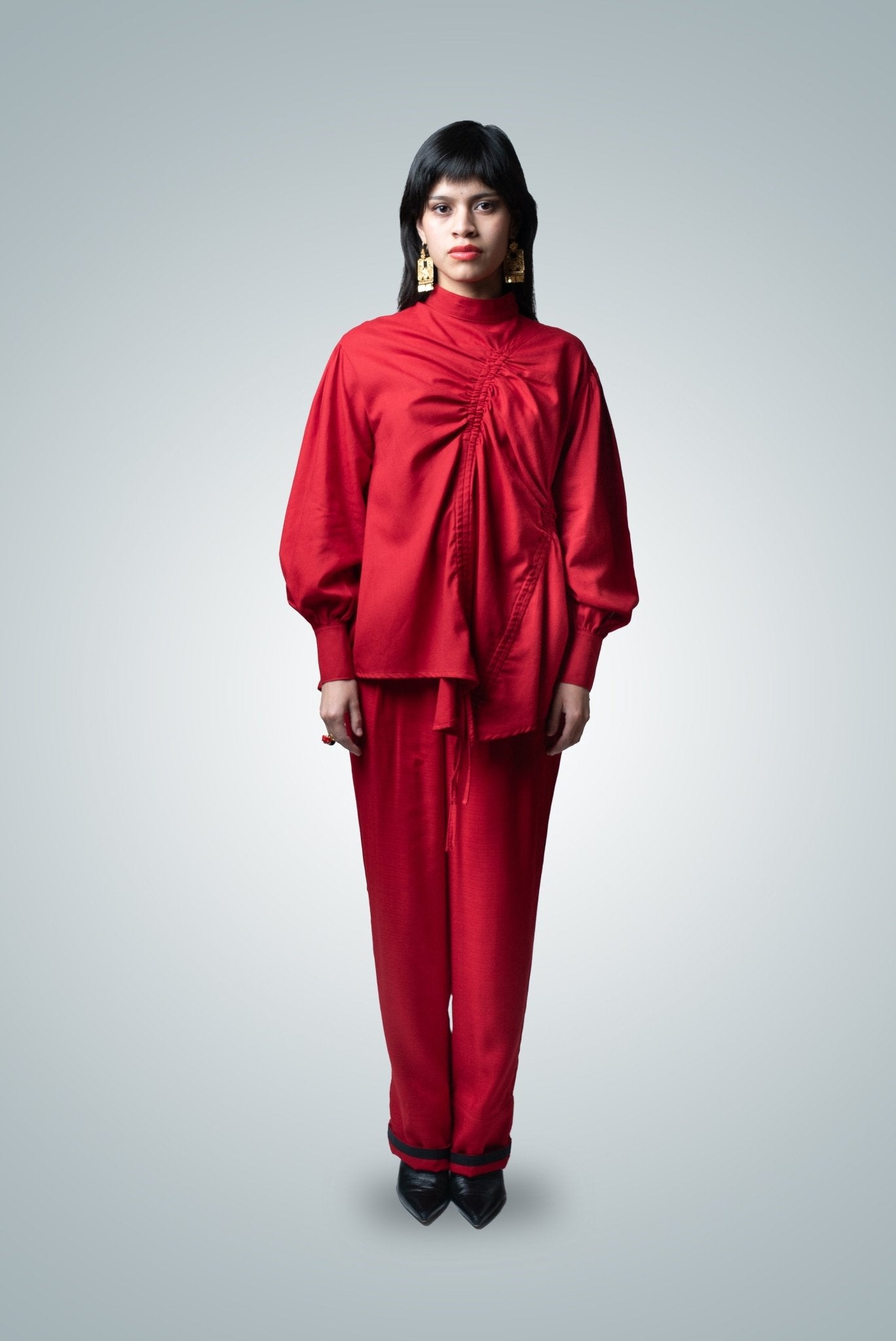Pantalón de Pinza Recto con Bies bambú - Nipaestudio