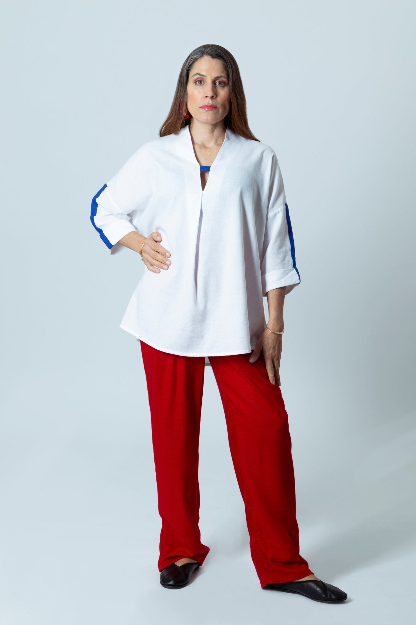 Camisa Manga Larga con Bies - Nipaestudio