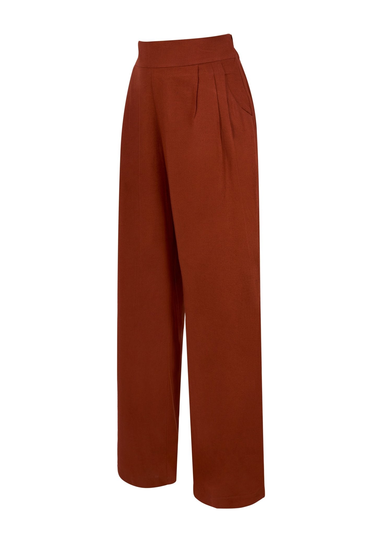 Pantalón de Pinza Largo de Lino - Nipaestudio