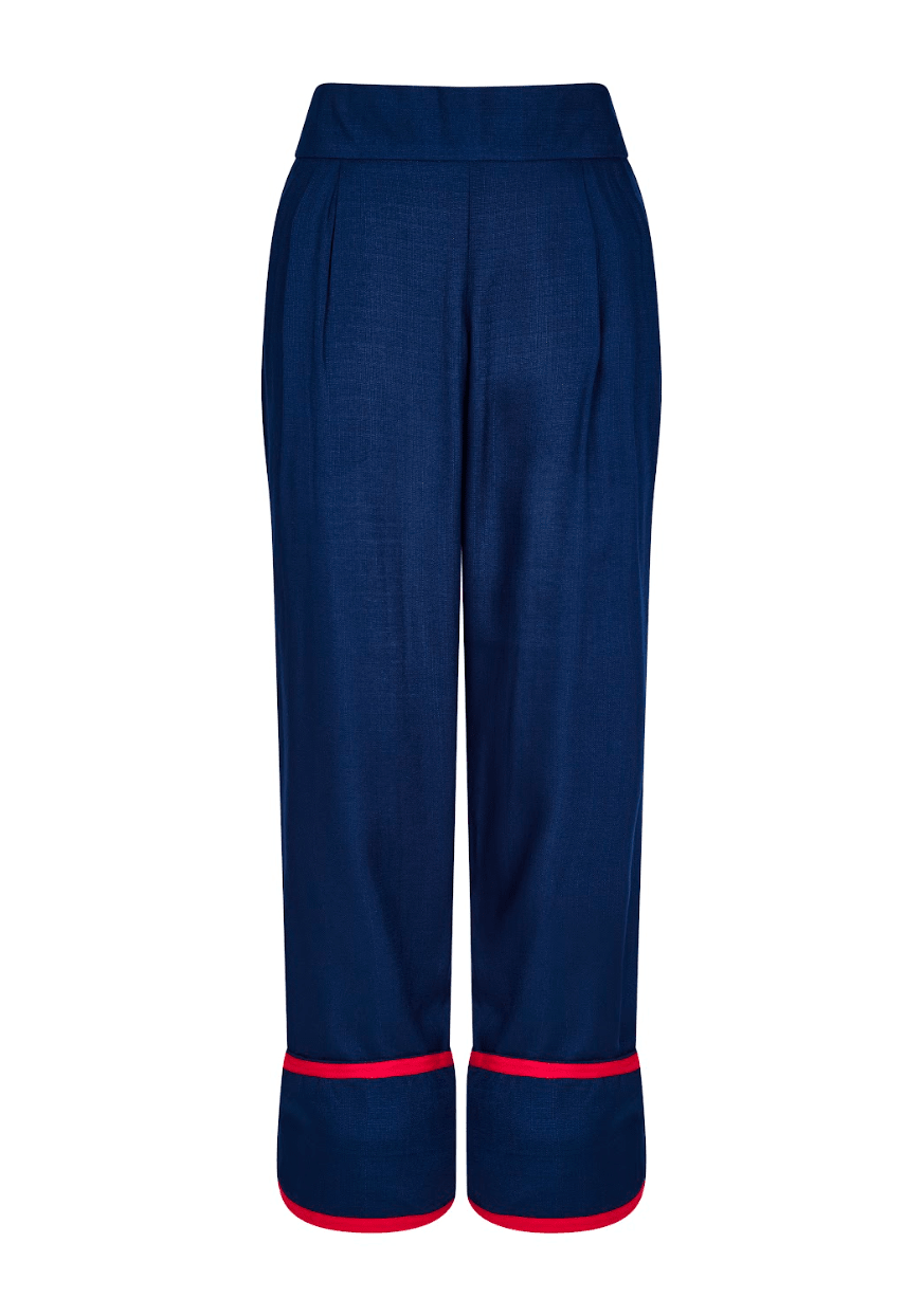 Pantalón de Pinza Recto con Bies bambú - Nipaestudio