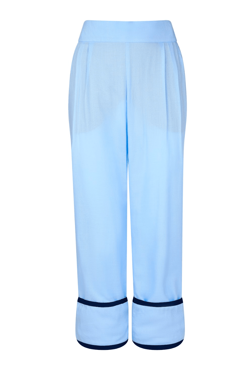 Pantalón de Pinza Recto con Bies bambú - Nipaestudio