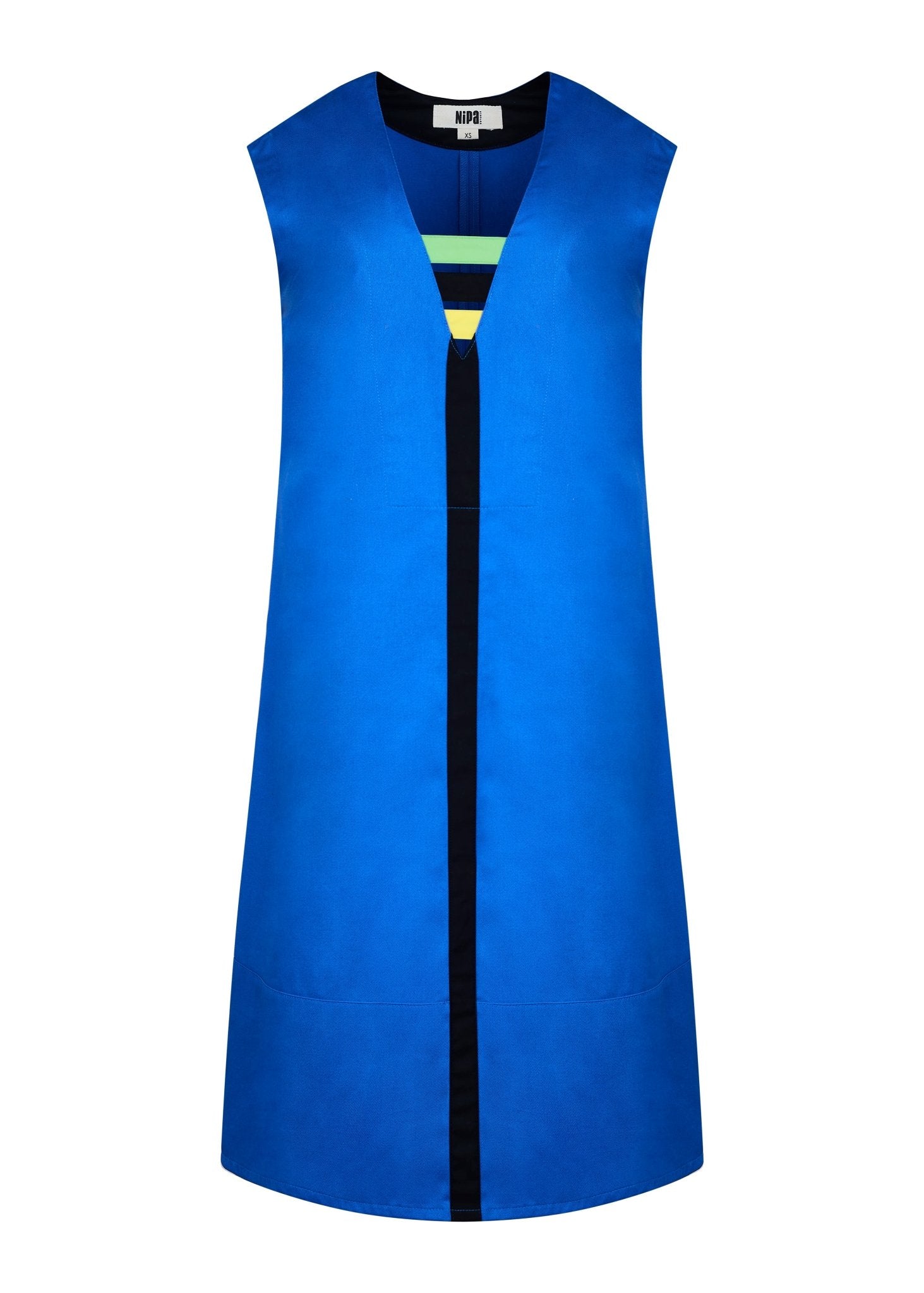 Vestido Midi Corte A con Escote Profundo Algodón - Nipaestudio