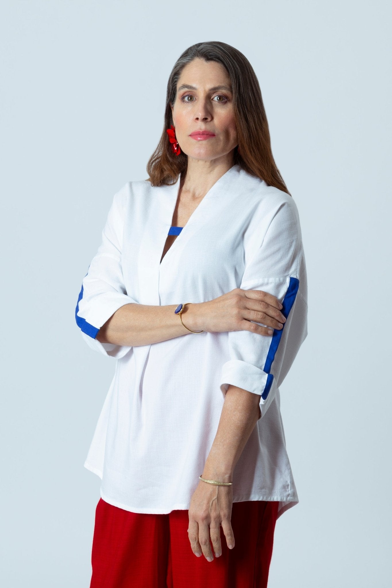 Camisa Manga Larga con Bies - Nipaestudio