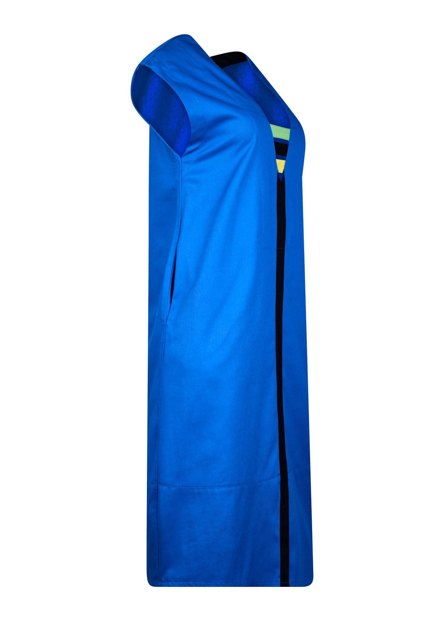 Vestido Midi Corte A con Escote Profundo Algodón - Nipaestudio