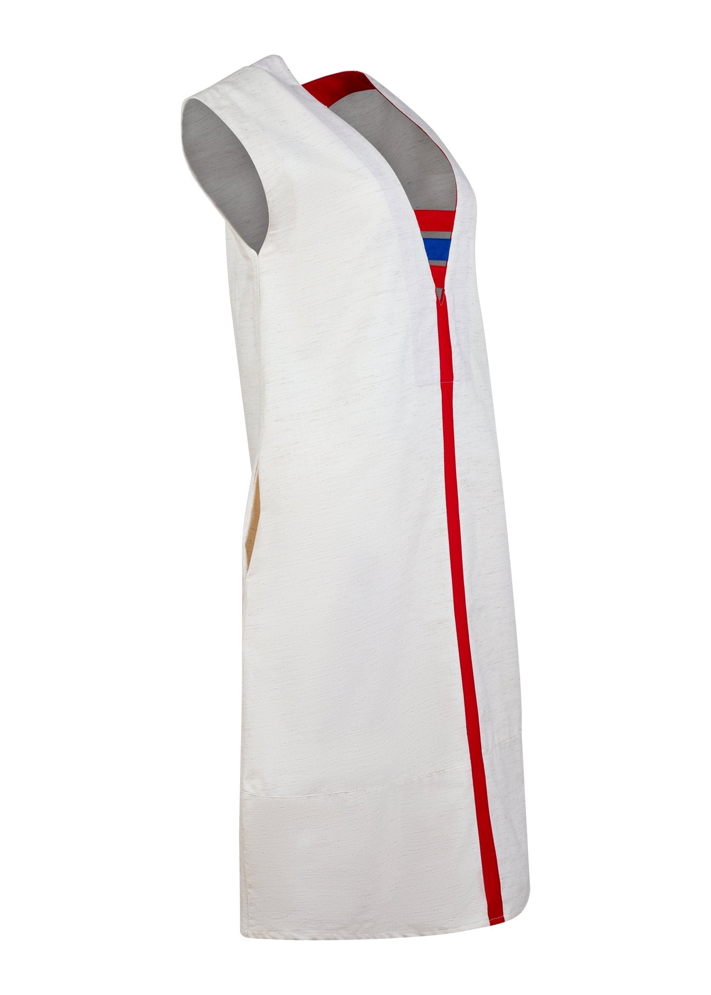 Vestido Midi Corte A con Escote Profundo Algodón - Nipaestudio