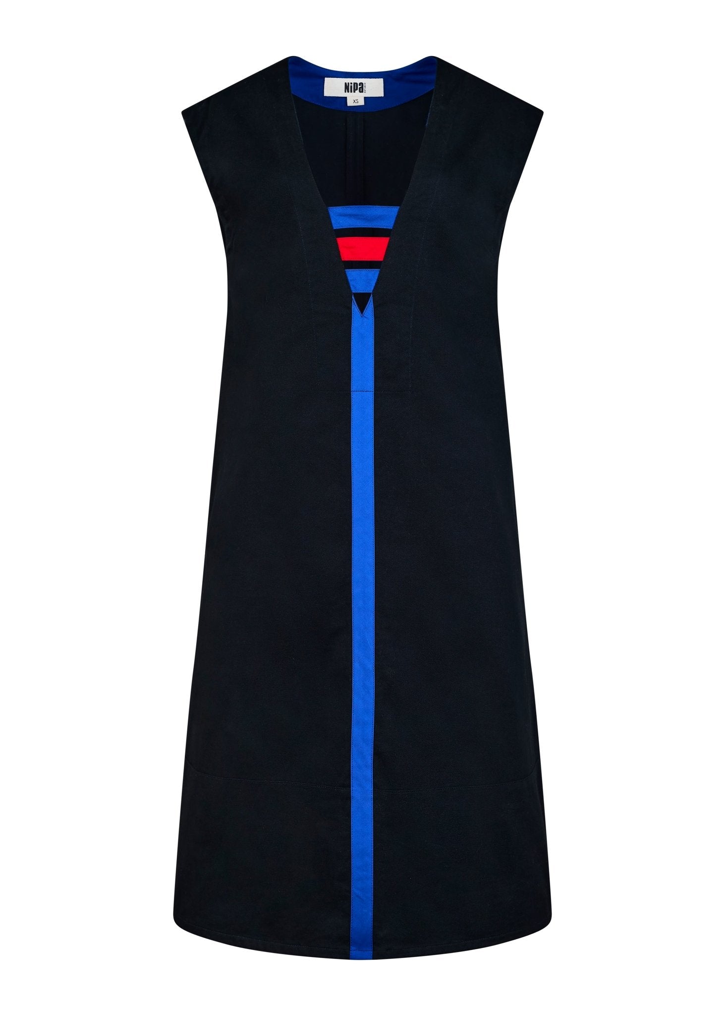 Vestido Midi Corte A con Escote Profundo Algodón - Nipaestudio